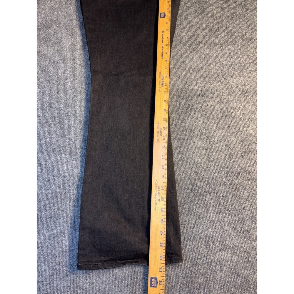 Coldwater Creek Bootcut Jeans Womens 12 Black Denim Stretch Dark Wash Low Waist - Picture 10 of 12